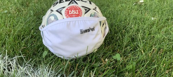 soccer ball with medical mask