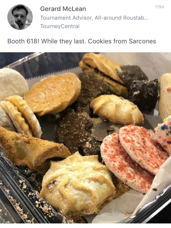 Cookies from Sarcones in Philly...photo from a tournament app